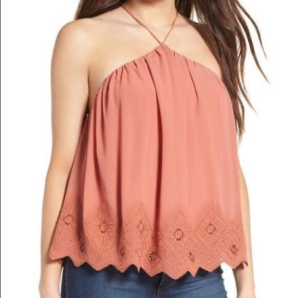 Astr Tops - ASTR The Label | Coral Halter Boho Tassel Top - B4